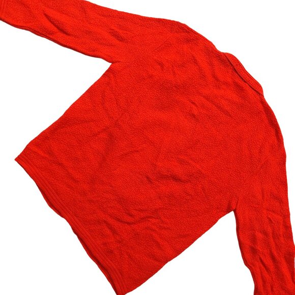 Pure Vintage 100% Wool 1940s-1950s Red Long Sleeve Cardigan Sweater - Picture 9 of 11
